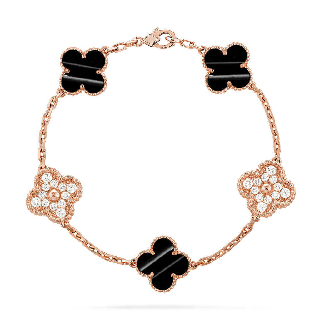 [sparkle Jewelry ] CLOVER 5 MOTIF PULSAR STONE BRACELET COLLECTION
