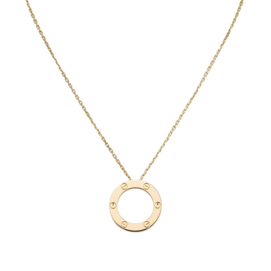 [Sparkle]GROSSE RUNDE ANHÄNGERKETTE MIT „LOVE“-SCHRIFTZUG