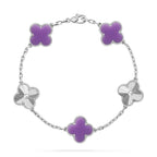 [sparkle Jewelry ]CLOVER 5 MOTIF LIGHT PURPLE BRACELET COLLECTION