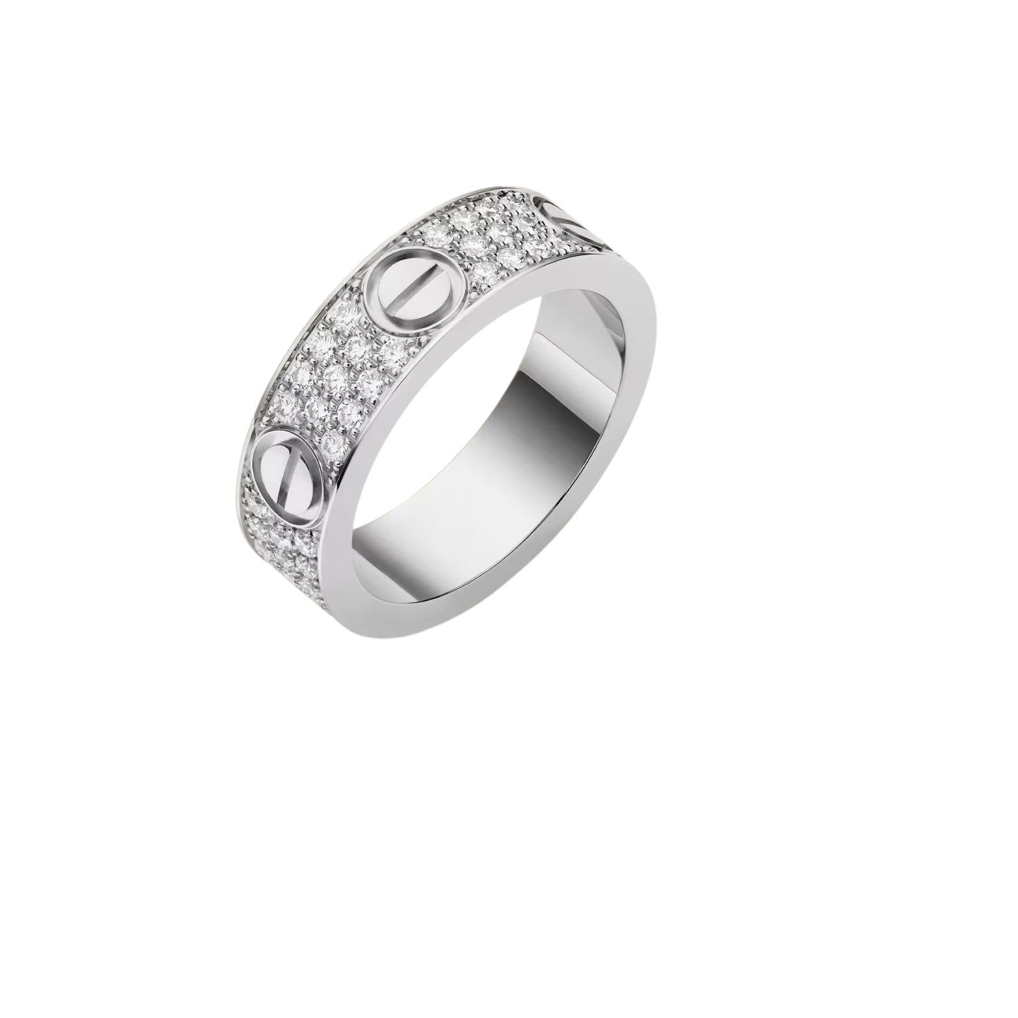 [Sparkle]LOVE 5.5MM VOLL-PAVE DIAMANTRING