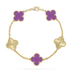 [sparkle Jewelry ] CLOVER 5 MOTIF VIOLET BRACELET COLLECTION