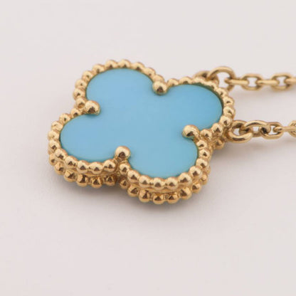 [sparkle Jewelry ]CLOVER 15MM VINTAGE TURQUOISE NECKLACE