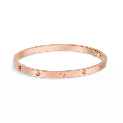 [Sparkle]LIEBE 3,65 MM KLEINER MODELLARMBREIF - 6 DIAMANTEN