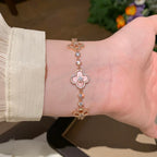 [sparkle Jewelry ]CLOVER 5 MOTIF PINK BLUE RED WHITE BRACELET