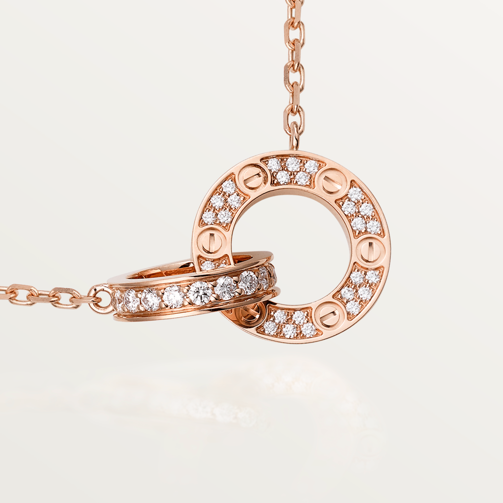 [sparkle Jewelery]LOVE  FULL DIAMOND PENDANT NECKLACE
