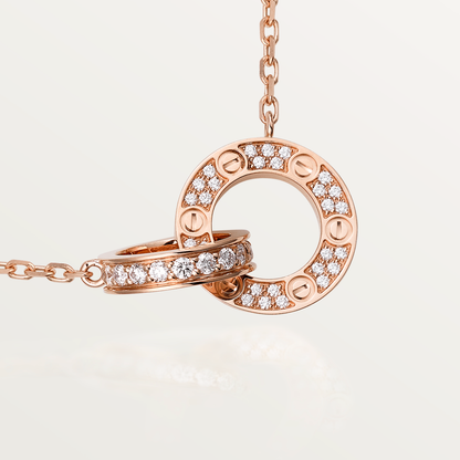[sparkle Jewelery]LOVE  FULL DIAMOND PENDANT NECKLACE