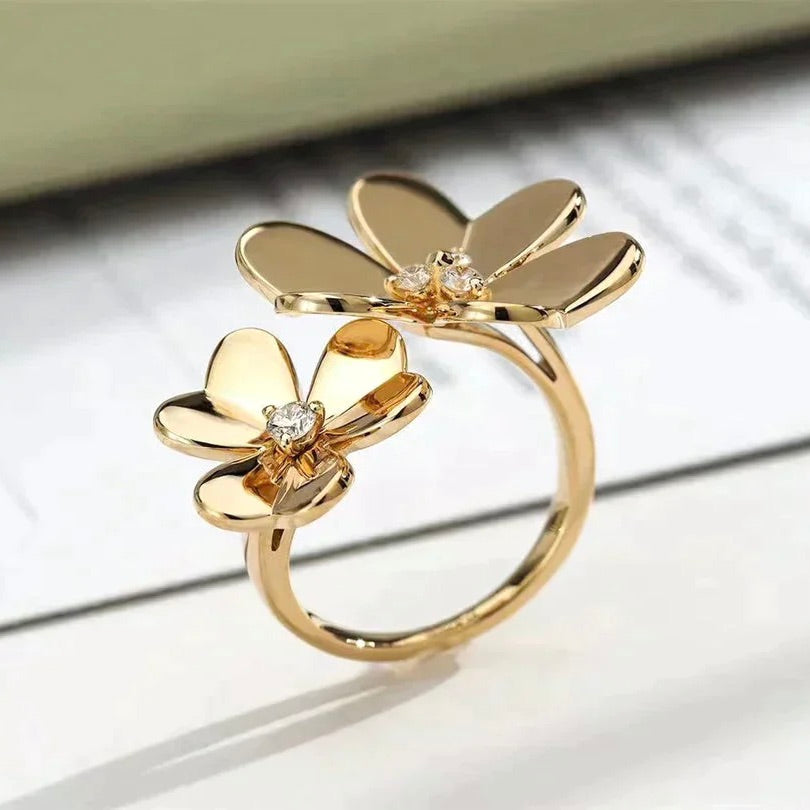 [sparkle Jewelry ]CLOVER COMOS GOLD DIAMOND RING