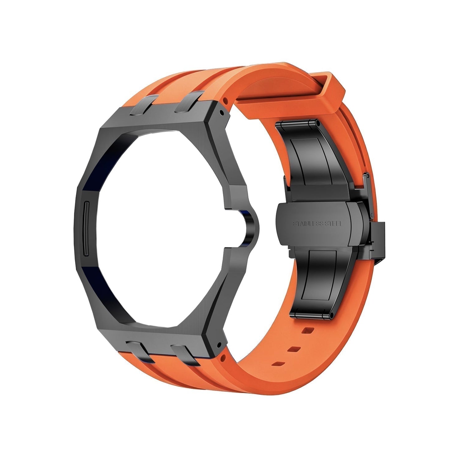 [Sparkle]OAK POP BLACK STEEL CASE & SILICONE STRAP