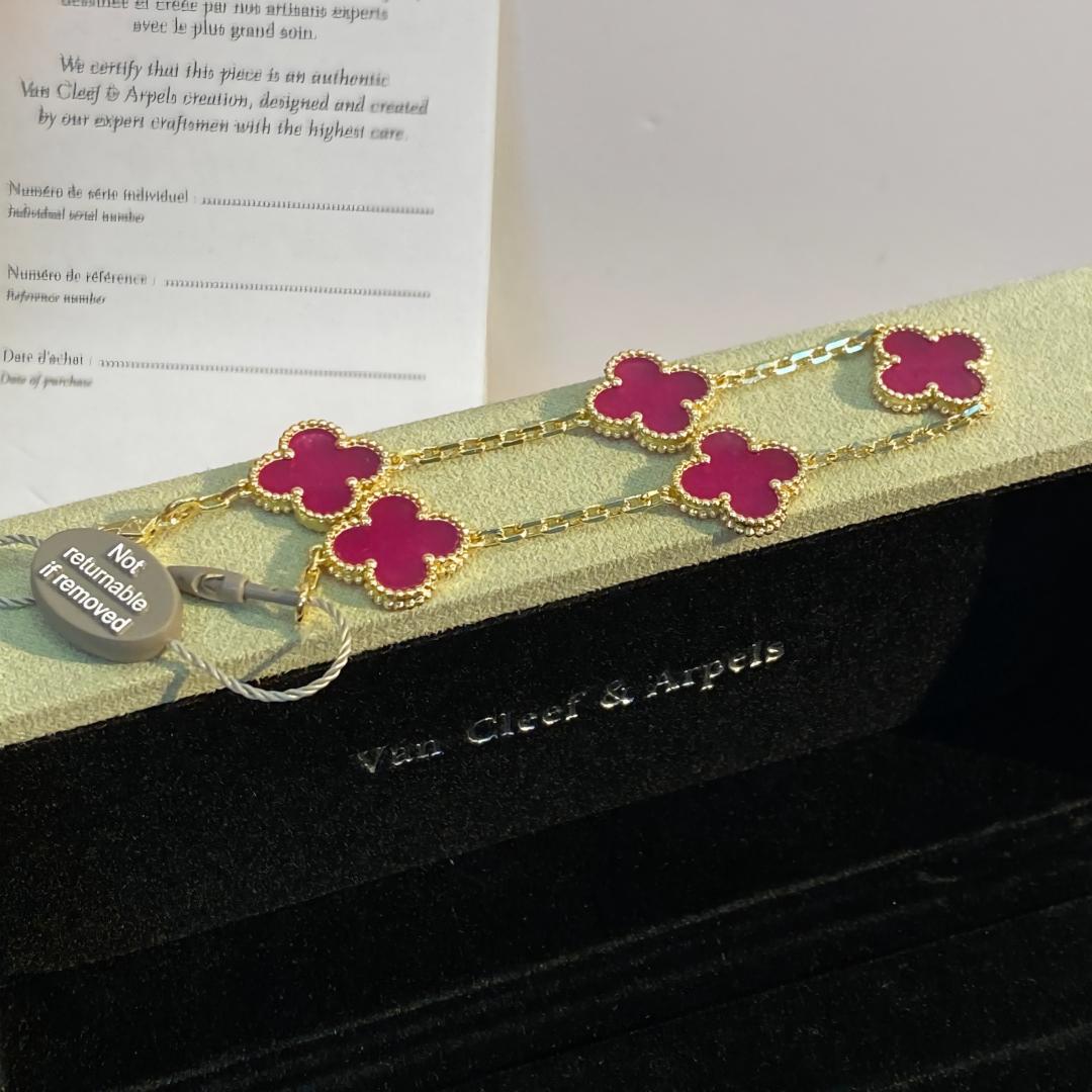[sparkle Jewelry]sparkle 5 MOTIFS PINK ENAMEL BRACELET
