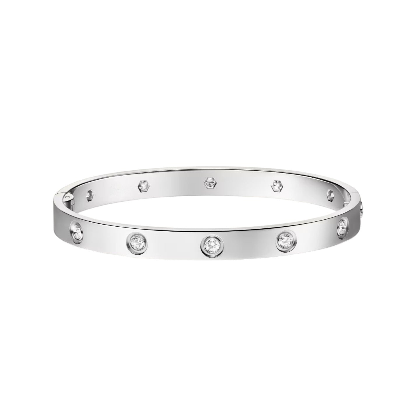 [Sparkle]KLASSISCHER 6,1MM LIEBESARMREIF MIT EINER SCHRAUBE – 10 DIAMANTEN