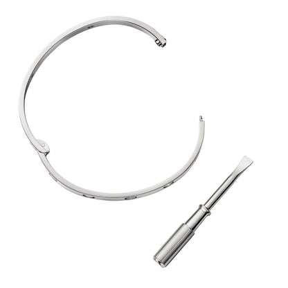 [Sparkle]KLASSISCHER 6.1MM LOVE EINZELSCHRAUBEN-VERSCHLUSS-ARMBAND - 4-DIAMANTEN