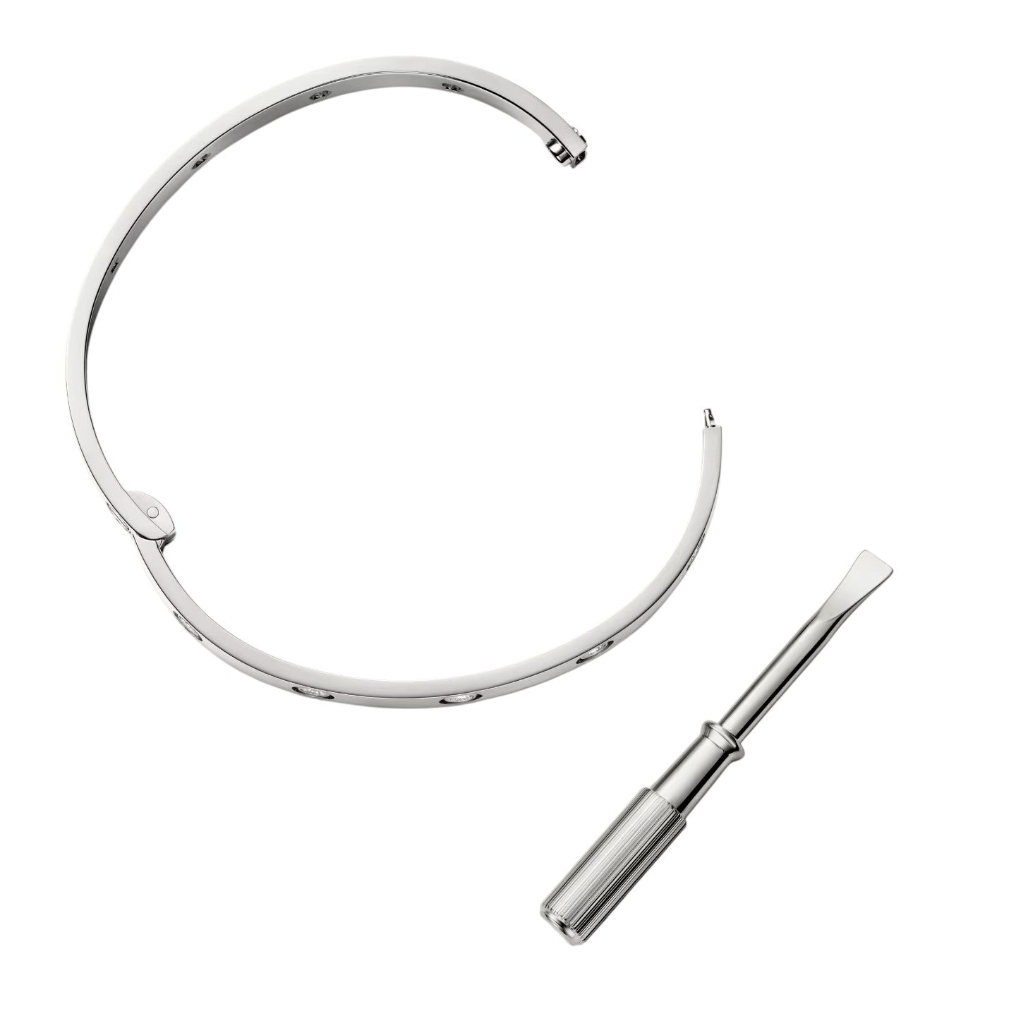 [Sparkle]KLASSISCHER 6,1MM LIEBESARMREIF MIT EINER SCHRAUBE – 10 DIAMANTEN