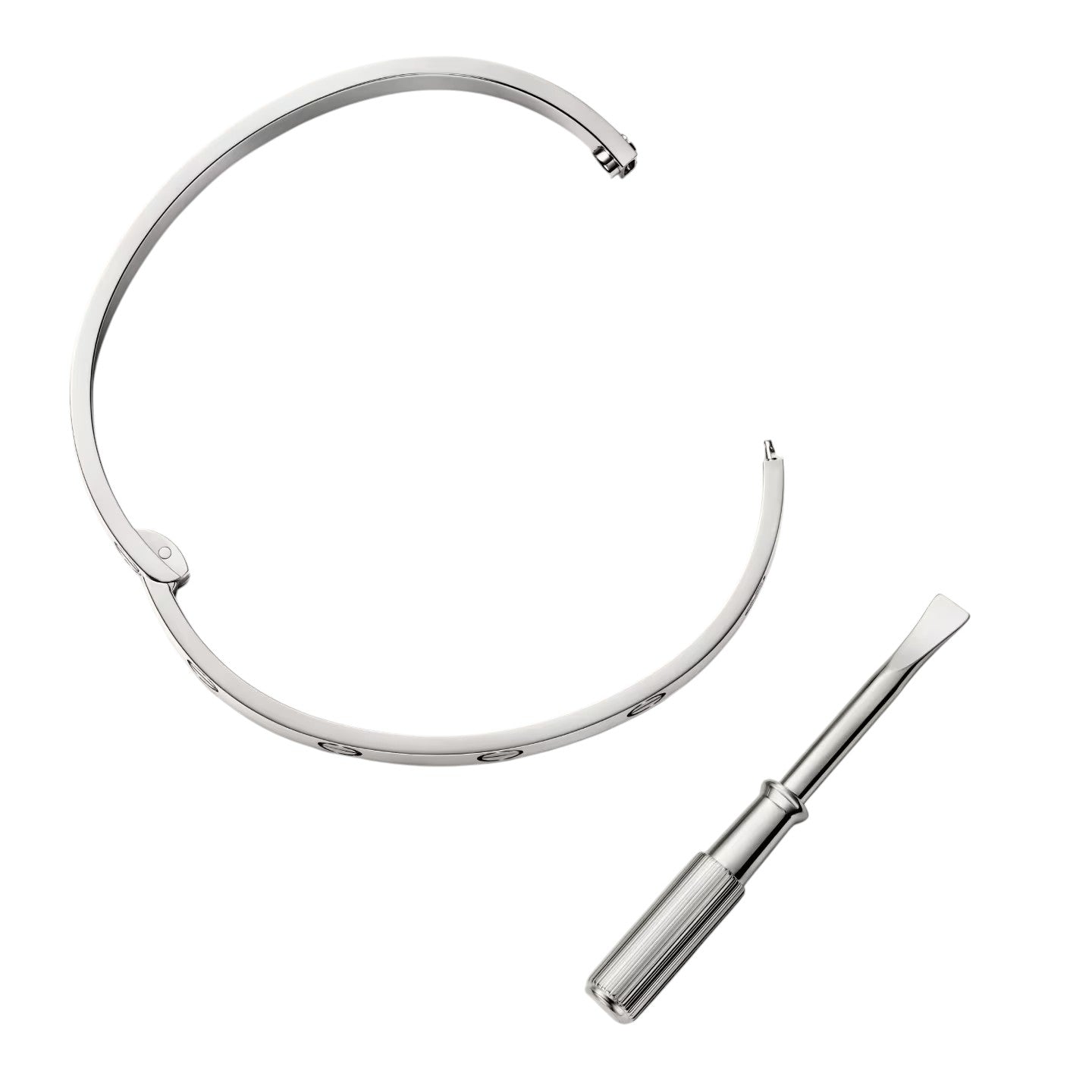 [Sparkle]KLASSISCHER 6,1MM LOVE ARMBREIF MIT EINZELNER SCHRAUBVERSCHLUSS