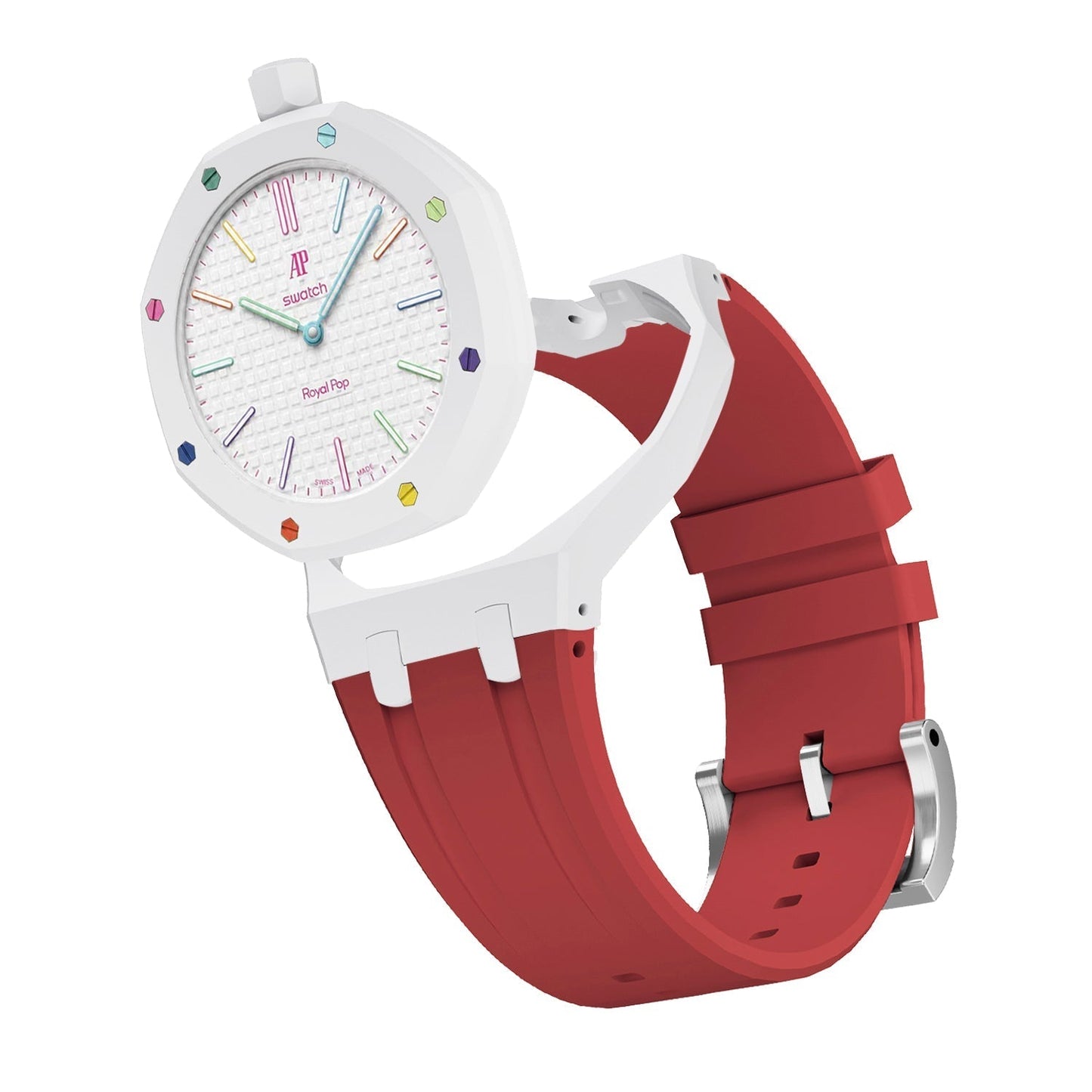 [Sparkle]Royal Oak Pop Exklusives Gehäuse aus Bioceramic & Silikonarmband Mix Color