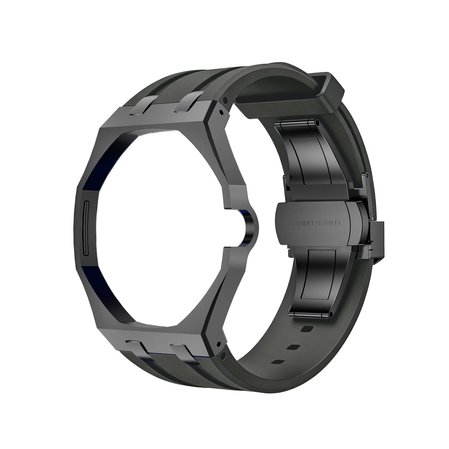 [Sparkle]OAK POP BLACK STEEL CASE & SILICONE STRAP