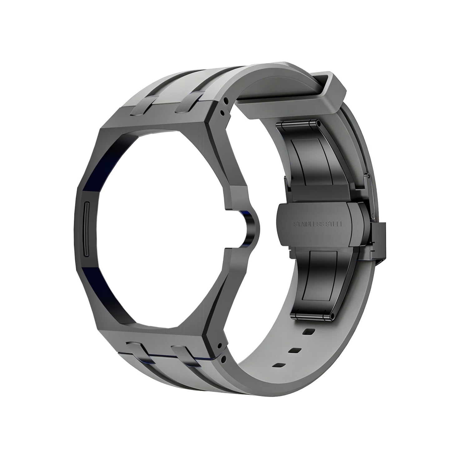 [Sparkle]OAK POP BLACK STEEL CASE & SILICONE STRAP
