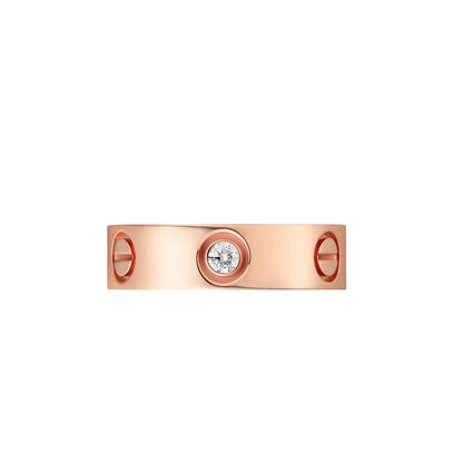 [Sparkle]LIEBE 5,5MM 3 DIAMANTEN RING