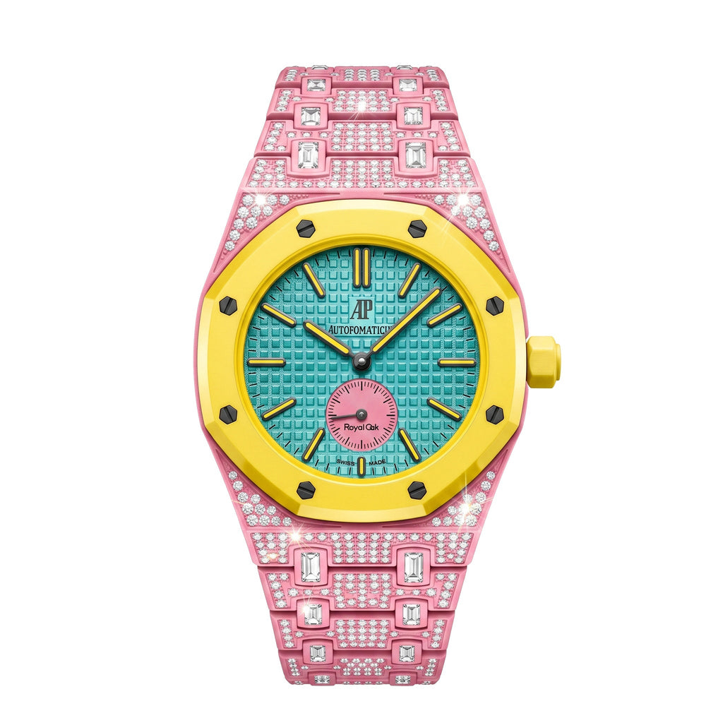 Royal Oak Pop Exclusive Bioceramic Case & Bioceramic Strap Full Diamond