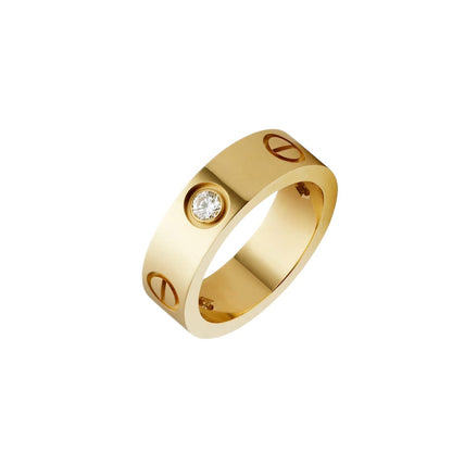 [Sparkle]LIEBE 5,5MM 3 DIAMANTEN RING