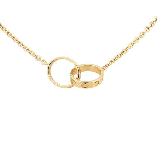 [Sparkle]LIEBE DOPPELRING-HALSKETTE