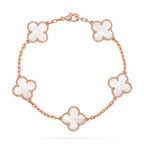 [sparkle Jewelry ]CLOVER WHITE PEARL MOP 5 MOTIF BRACELET COLLECTION