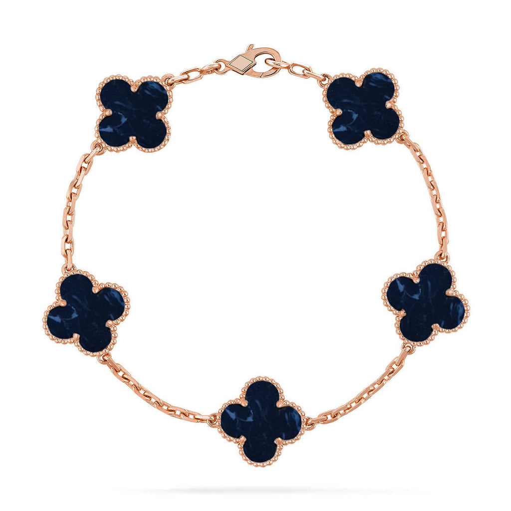 [sparkle Jewelry ]CLOVER 5 MOTIF PIETERSITE BRACELET COLLECTION