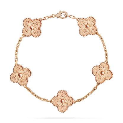 [Sparkle]GLÜCKKLEE-ARMBAND MIT 5 MOTIVEN – BRONZIERUNG