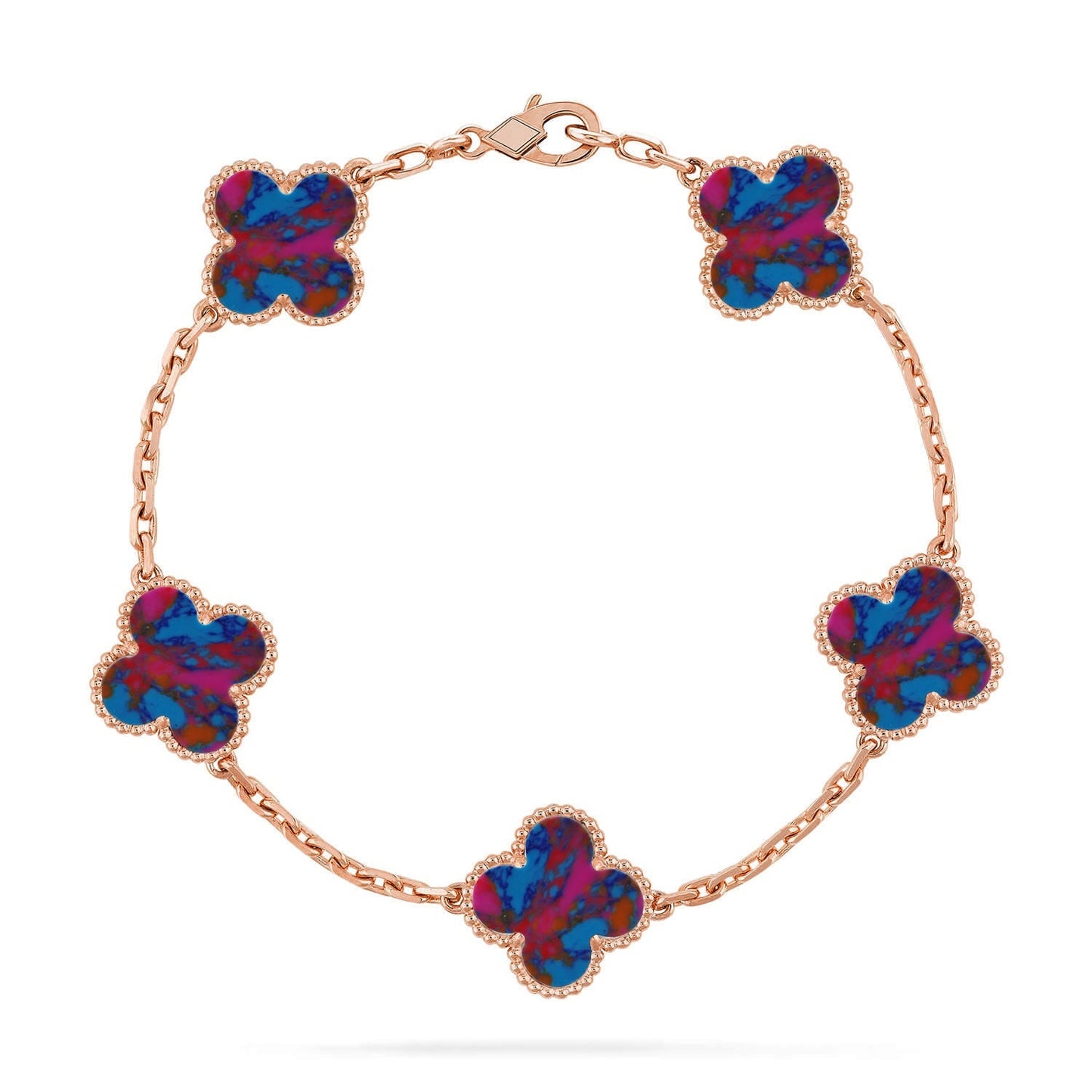 [Sparkle]GLÜCKKLEE-ARMBAND MIT 5 MOTIVEN - MULTI-EDELSTEIN-KOLLEKTION