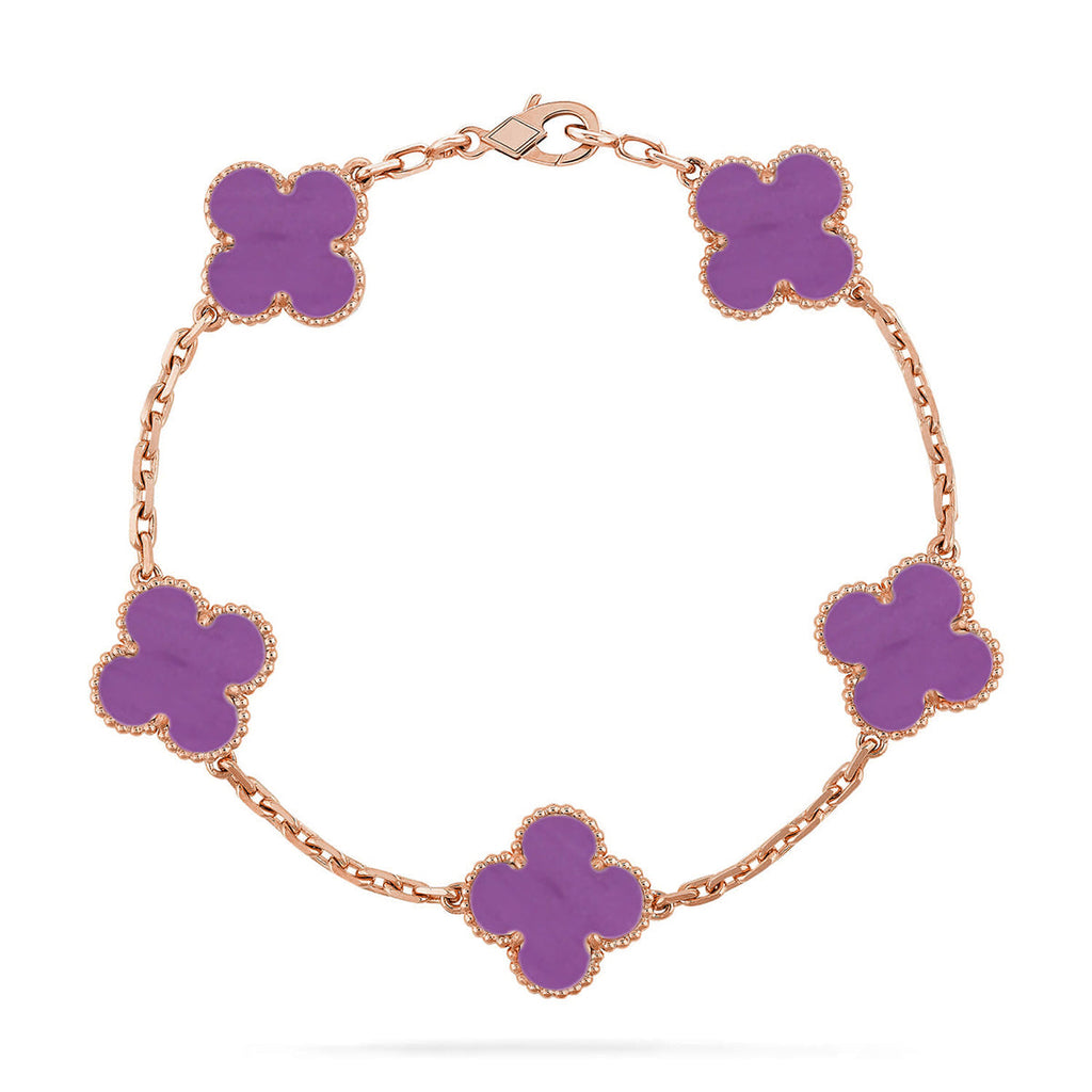 [sparkle Jewelry ] CLOVER 5 MOTIF VIOLET BRACELET COLLECTION
