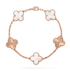 [sparkle Jewelry ]CLOVER WHITE PEARL MOP 5 MOTIF BRACELET COLLECTION