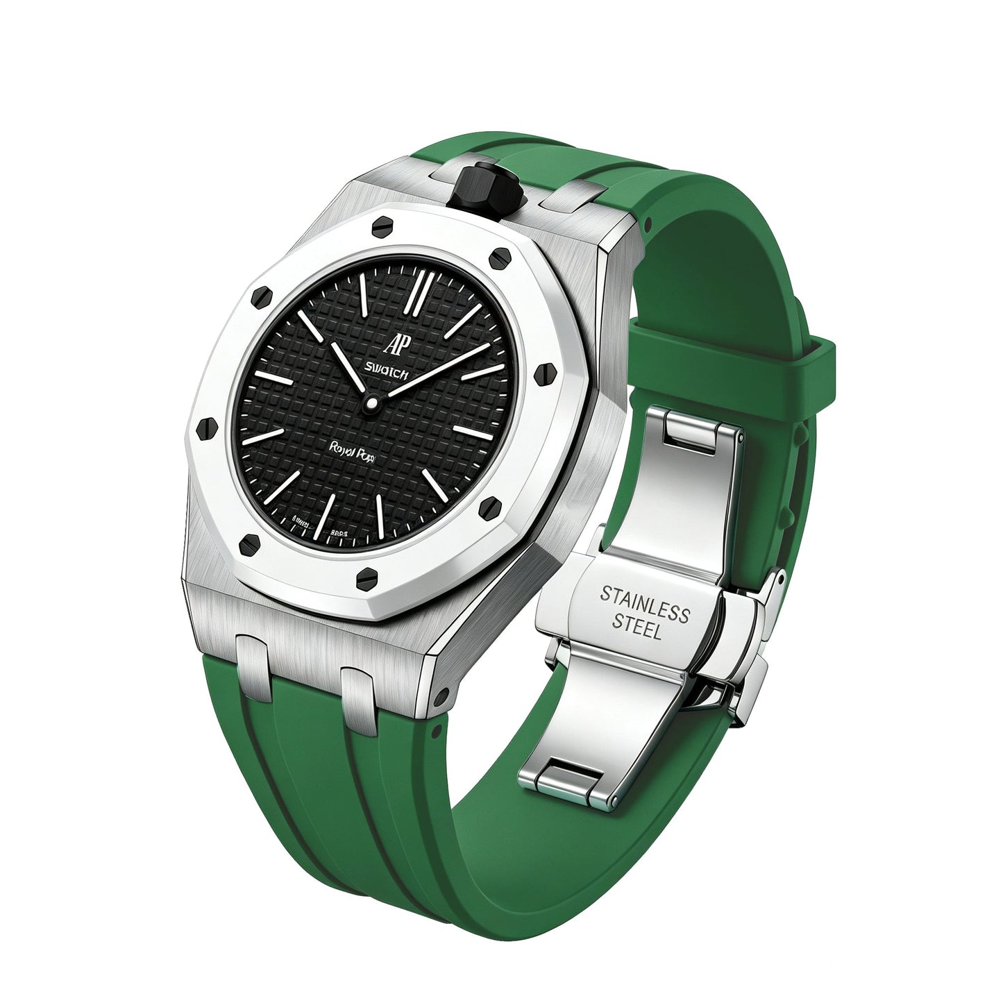 [Sparkle]Royal Oak Pop Exklusiv Stahlgehäuse & Silikonarmband mit Ladehalterung