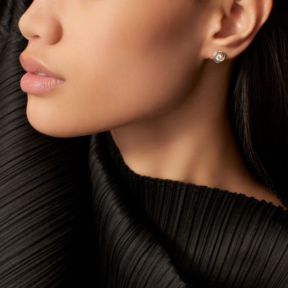 [sparkle Jewelery]TRINITY STUD DIAMOND EARRINGS