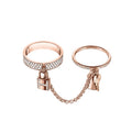 [sparkle Jewelry ]HM KELLY CLOCHETTE DOUBLE RING IN  WITH DIAMONDS