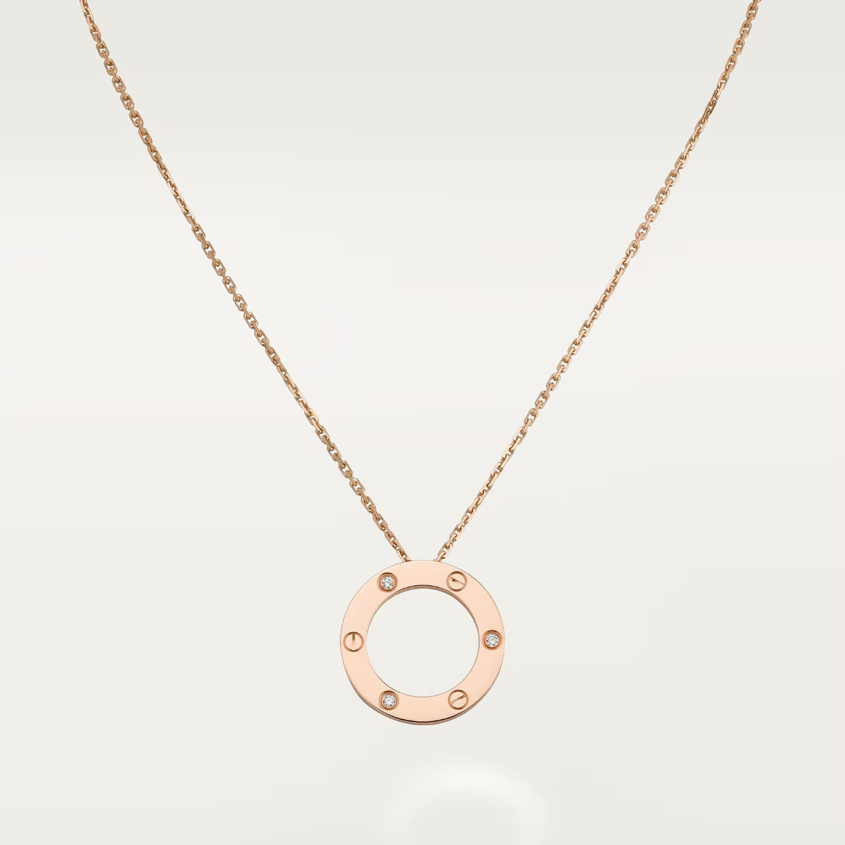 [sparkle Jewelery]LOVE NECKLACE 16MM 3 DIAMONDS