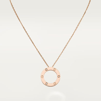 [sparkle Jewelery]LOVE NECKLACE 16MM 3 DIAMONDS