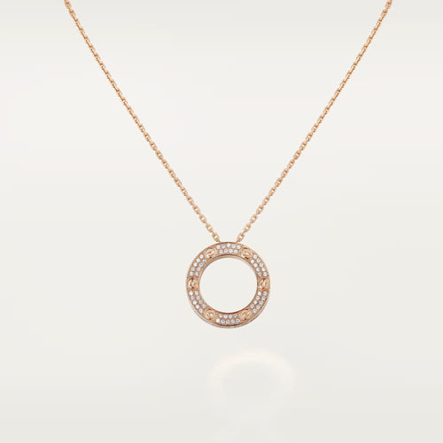 [sparkle Jewelery]LOVE NECKLACE 16MM  FULL DIAMOND
