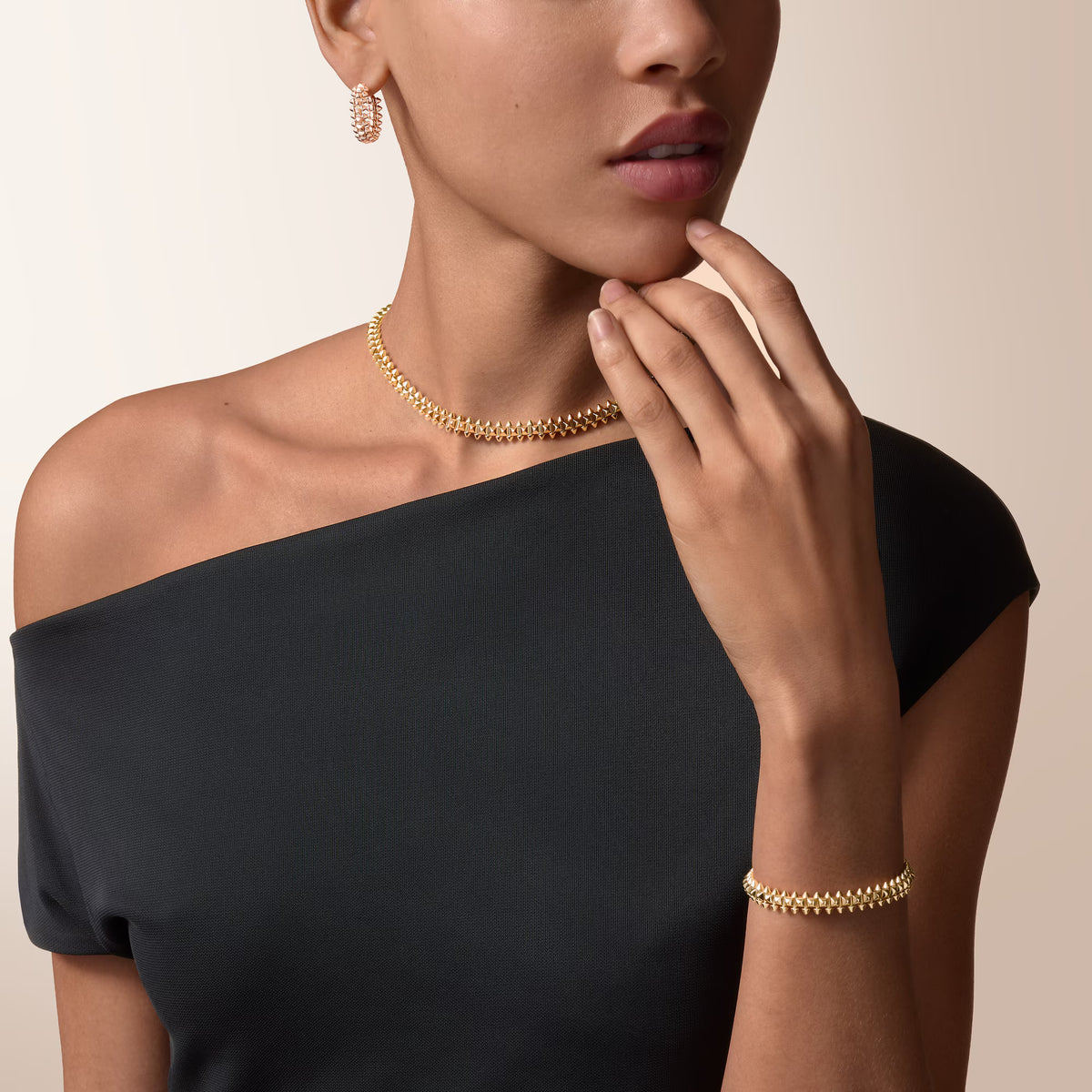 [sparkle Jewelery]Clash Rivet Necklace