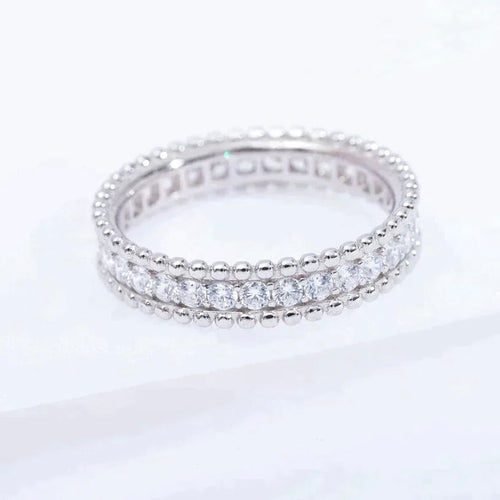 [sparkle Jewelry ]PERLEE DIAMOND SILVER RING