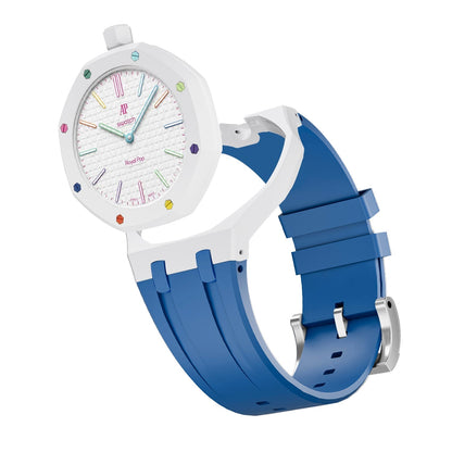 [Sparkle]Royal Oak Pop Exklusives Gehäuse aus Bioceramic & Silikonarmband Mix Color