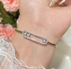 [sparkle Jewelry]Move Pavé Diamond Bangle Bracelet M