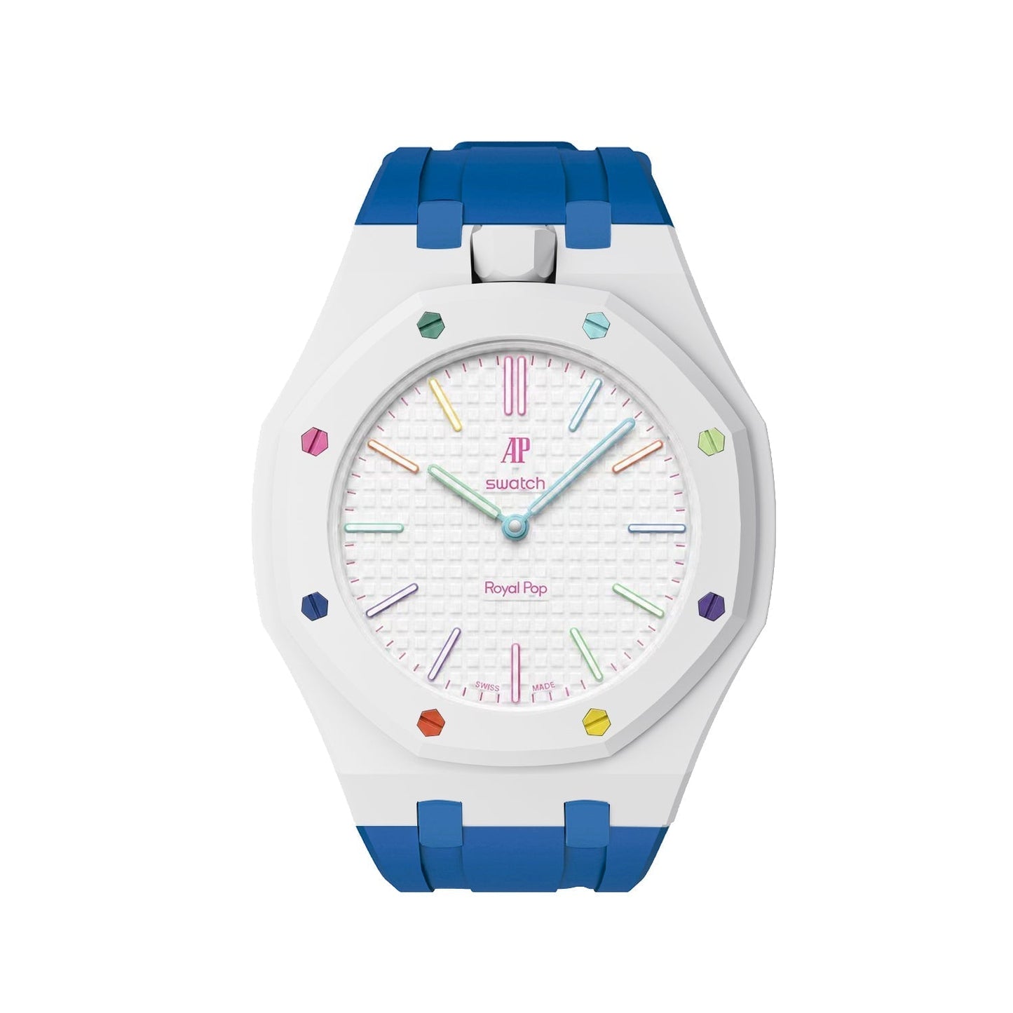 [Sparkle]Royal Oak Pop Exklusives Gehäuse aus Bioceramic & Silikonarmband Mix Color