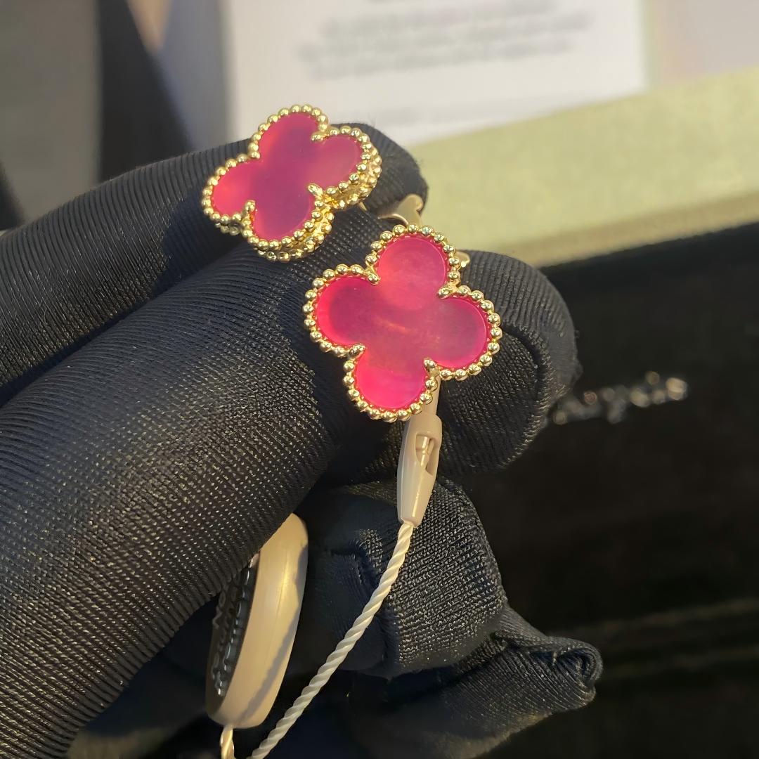 [sparkle Jewelry]NEW sparkle 1 MOTIF PINK ENAMEL STUD EARRINGS