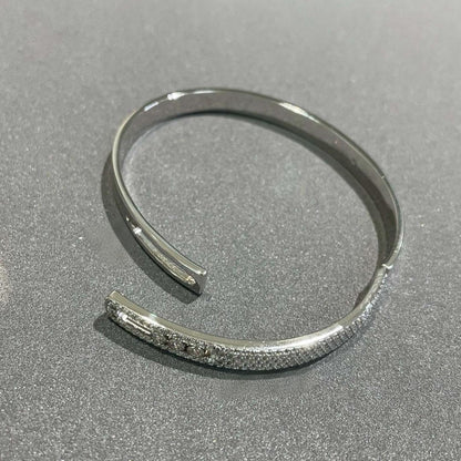 [sparkle Jewelry]Move Noa Rose Gold Pavé Diamond Bangle Bracelet