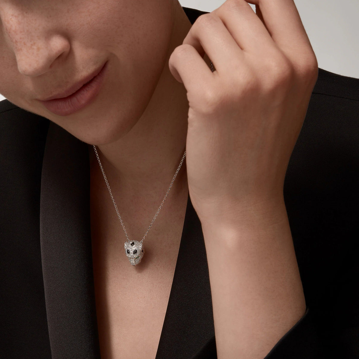 [sparkle Jewelery]PANTHERE FULL DIAMOND NECKLACE