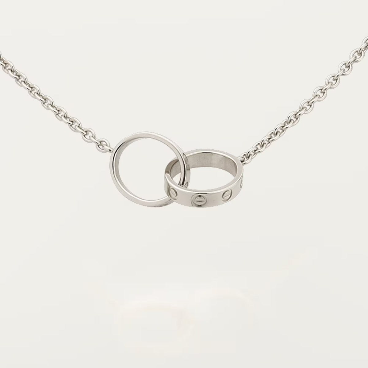 [sparkle Jewelery]LOVE DOUBLE RING NECKLACE