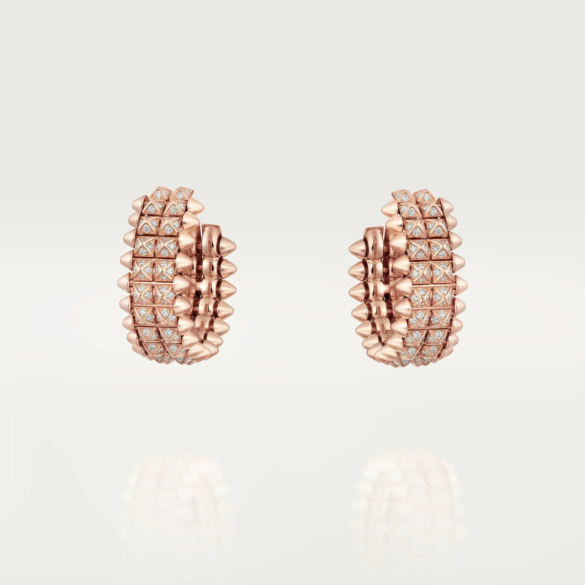 [sparkle Jewelery]CLASH 9.2MM FULL DIAMOND DOUBLE ROW EARRINGS