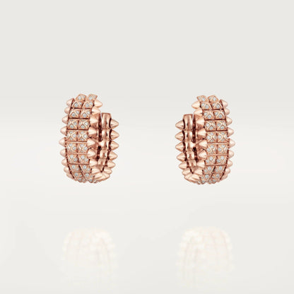 [sparkle Jewelery]CLASH 9.2MM FULL DIAMOND DOUBLE ROW EARRINGS