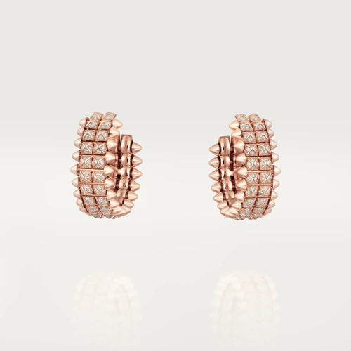 [sparkle Jewelery]CLASH 9.2MM FULL DIAMOND DOUBLE ROW EARRINGS