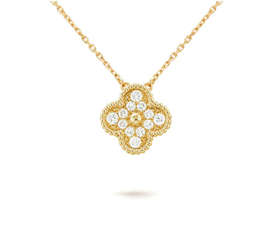 [Sparkle] 15MM KLEEBLÜTEN-DIAMANTANHÄNGER-HALSKETTENKOLLEKTION