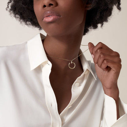 [sparkle Jewelery]JUSTE NECKLACE HALF DIAMOND